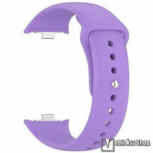 Xiaomi Smart Band 9 Pro, 8 Pro, Redmi Watch 6, 5, 4, Okosóra szíj, Szilikon, Gyorscsat, 98+120mm hosszú, Lila kép