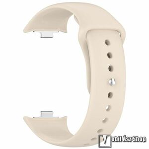 Xiaomi Smart Band 9 Pro, 8 Pro, Redmi Watch 6, 5, 4, Okosóra szíj, Szilikon, Gyorscsat, 98+120mm hosszú, Csontfehér kép