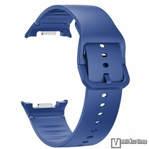 Samsung Galaxy Watch8 44mm, 40mm, Watch8 Classic, Okosóra szíj, Szilikon, Csat, 129+88mm hosszú, L méret, Zafírkék kép
