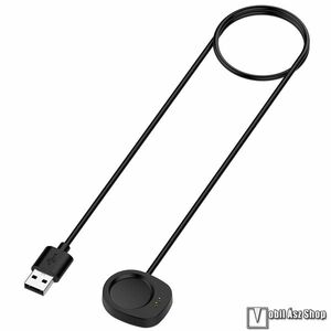 Xiaomi Amazfit T-Rex Ultra 2, T-Rex 3, T-Rex 3 Pro, Helio Strap, Balance, Balance 2, Active 3 Premium, Active Max, Okosóra mágneses töltő, USB-A, 1m kábel, 5V/1A, Fekete kép