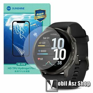 Garmin Venu 4 45mm, SUNSHINE Hydrogel TPU okosóra képernyővédő fólia, Ultra Clear, ÖNREGENERÁLÓ!, 1db kép