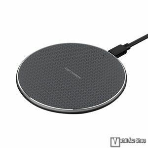 QI Wireless hálózati töltő állomás vezeték nélküli töltéshez, 5V/2A, 10W, fogadóegység nélkül, microUSB, Fekete kép