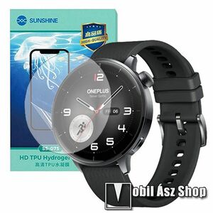 OnePlus Watch 3 43mm, SUNSHINE Hydrogel TPU okosóra képernyővédő fólia, Ultra Clear, ÖNREGENERÁLÓ!, 1db kép