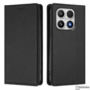 Xiaomi 17, Telefontok, Notesz, Oldalra nyíló, Asztali tartó, Rejtett mágneses záródás, Kártyazseb, RFID védelem, PU bőr, Szilikon belső, Fekete kép