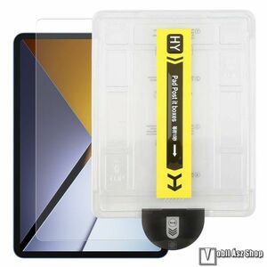 Xiaomi Pad 8 Pro, Pad 8, Pad 7 Pro, Pad 7, Poco Pad X1, Előlapvédő karcálló edzett üveg, Üvegfólia, 9H, 0, 3mm, Sík részre, Felhelyező keret, Átlátszó kép