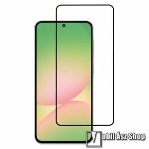Samsung Galaxy A57 5G, Előlapvédő karcálló edzett üvegfólia, Anti-Glare, Matt, 9H, 0, 3mm, Arc Edge, A teljes kijelzőt védi, A teljes felületén tapad, Fekete kép