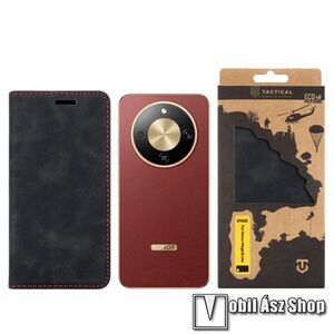 Honor Magic8 Lite, Tactical Xproof telefontok, Notesz, Flip, Oldalra nyíló, Rejtett mágneses záródás, Asztali tartó funkciós, Bankkártyatartó, Szilikon belső, Fekete kép