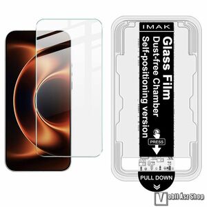 Xiaomi 17 Ultra, Imak H előlapvédő karcálló edzett üveg, Üvegfólia, 9H, Sík részre, Felhelyező segédkeret, Ujjlenyomatolvasó támogatás, Átlátszó kép