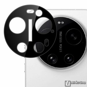 Xiaomi 17 Ultra, Kameravédő üvegfólia, 0, 3mm, Arc Edge, 1db, Fekete kép