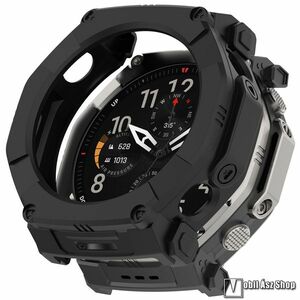 Xiaomi Amazfit T-Rex Ultra 2, Okosóra műanyag védőtok, Bumper, Keret, Fekete kép