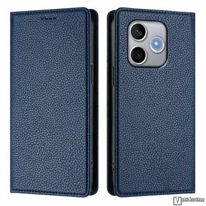 Honor 600 Lite, Telefontok, Notesz, Oldalra nyíló, Asztali tartó, Rejtett mágneses záródás, Kártyazseb, RFID védelem, PU bőr, Szilikon belső, Sötétkék kép