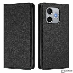 Honor 600 Lite, Telefontok, Notesz, Oldalra nyíló, Asztali tartó, Rejtett mágneses záródás, Kártyazseb, RFID védelem, PU bőr, Szilikon belső, Fekete kép