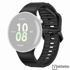 Honor Watch Fit Vitality Edition, Elegant Edition, Okosóra szíj, Szilikon, Csat, 97+140mm hosszú, Fekete kép