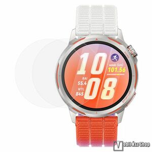 Huawei Watch GT Runner 2, Okosóra előlapvédő karcálló edzett üvegfólia, 2db, 0.3mm, 9H, A képernyő sík részét védi kép
