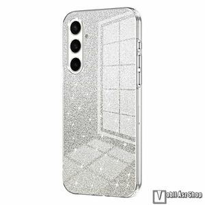 Samsung Galaxy A57 5G, Telefontok, Szilikon, Átlátszó hátlap, Csillogó flitter minta, Átlátszó kép