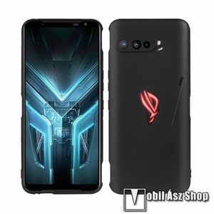 Asus ROG Phone 3 (ZS661KS), Telefontok, Szilikon, Kamerasziget védelem, Matt, Fekete kép