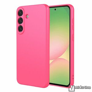 Samsung Galaxy A57 5G, Telefontok, Szilikon, Mikroszálas szövet karcolásmentesítő belső, Kamerasziget védelem, 2mm vastag, Magenta kép