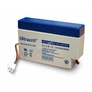 Ultracell UL0.8-12 VdS 12V 0.8Ah JST csatlakozó VRLA ólom akku kép