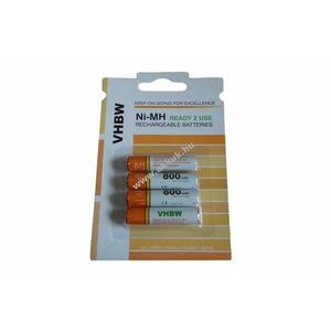 VHBW HR03 Micro AAA akku Ready 2 Use 4db/csom. 800mAh kép