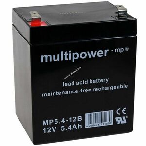 Ólom akku Multipower MP5.4-12B F2 6, 3mm 12V 5, 4Ah 12V 5400mAh csatlakozóval kép