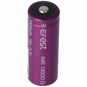 Efest Purple IMR18500 3, 7V 1000mAh emelt pluszpólus védőáramkör nélkül LiMn (IMR) kép