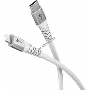 Goobay USB-C/Lightning textilkábel 3m 60W 3A MFi fém csatlakozó - A készlet erejéig kép