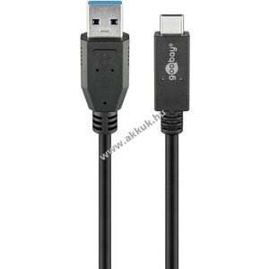 Goobay USB-C USB-A kábel 0, 5m 60W 3A 10Gbit/s USB3.2 fekete kép