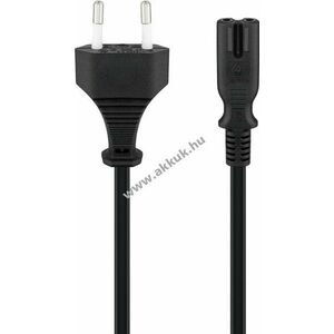 Goobay tápkábel Eurodugó C (CEE 7/16) készülék aljzat C7 1, 8m 2x0, 75mm² fekete kép