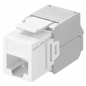 Goobay Keystone modul RJ45 CAT 6A UTP 16, 5mm széles krokodil típus klemmsín szerszámmentes LSA fehér kép