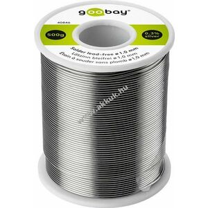 Goobay ólommentes forraszdrót ø1, 0mm 500g No-Clean 2, 5% 0, 3%Ag 0, 7%Cu 99%Sn kép