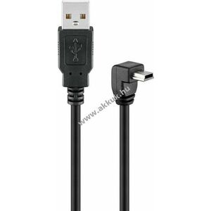 Goobay USB-A-Mini-B 90° kábel 1, 8m fekete USB2.0 480Mbit/s 0, 5A 2, 5W kép