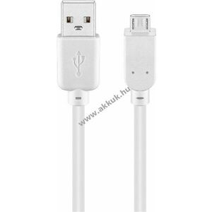 Goobay USB-A-Micro-B kábel 1, 8m fehér USB2.0 480Mbit/s 0, 5A 2, 5W kép