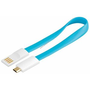 Goobay Magnet USB kábel 2.0 - micro USB csatlakozóval - 20cm - kék - Kiárusítás - A készlet erejéig kép