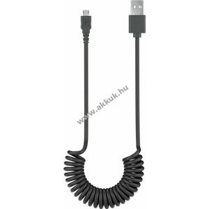 Goobay Micro-USB spirál töltő- és szinkronkábel 1m fekete USB-A Micro-USB High-Speed kép