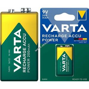 Varta 6HR61 56722 akku 9V 200mAh 1db/csomag Ready-to-Use NiMH - Kiárusítás kép