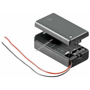 Goobay 1x 9V blokk elemtartó laza kábelvégekkel vízlepergető kapcsolóval - A készlet erejéig kép