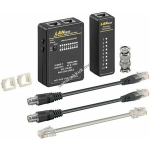 Goobay hálózati kábelteszter készlet RJ11 RJ45 CAT5 CAT6 CAT7 ISDN kép