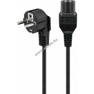 Goobay melegítő készülék csatlakozókábel 2m 3x0, 75mm² fekete CEE 7/7 (E/F) 90° C15 kép