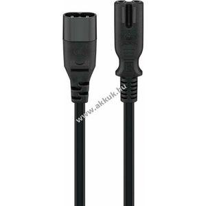 Goobay Hálózati hosszabbító C7/C8 2m 2x0, 75mm² fekete kép