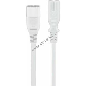 Goobay hosszabbító kábel C7/C8 2m fehér 2x0, 75mm² C8 dugó > C7 aljzat kép