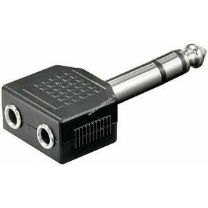 Goobay AUX fejhallgató-adapter 6, 35mm dugó - 2x 3, 5mm aljzat 3 pólusú sztereó kép