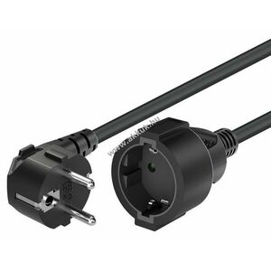 Goobay védőérintkezős hosszabbító kábel 10m fekete 3x1, 5mm² 90° E/F CEE7/7 > F CEE7/3 kép