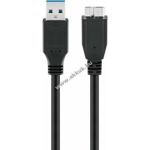 Goobay USB-A-Micro-B kábel 0, 5m 15W 3A 5Gbit/s USB3.0 fekete kép