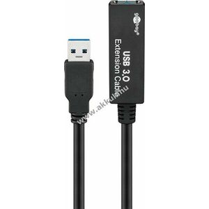 Goobay aktív USB-A hosszabbító 5m fekete 7, 5W 1, 5A 5Gbit/s USB3.0 kép