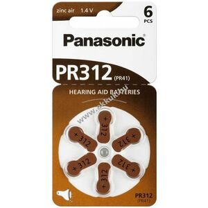 Panasonic V312 PR41 PR312 1, 4V 6db/csomag cink-levegő kép