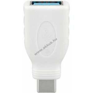 Goobay USB-C USB-A OTG adapter fehér 15W 3A 5Gbit/s USB3.0 - A készlet erejéig kép