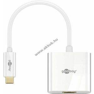 Goobay USB-C-HDMI adapter 0, 2m fehér 4K@60Hz USB 3.1 kép