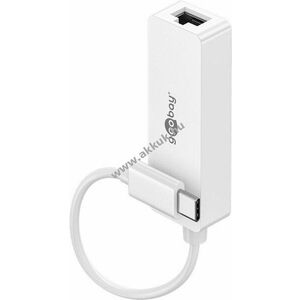 Goobay USB-C-Ethernet adapter fehér RJ45 kép