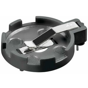 Goobay CR2012-CR2032 gombelem tartó max.20mm fekete nyákra szerelhető vízszintes 2 tűs kép
