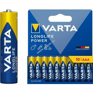 Varta AAA (Micro) elem 1, 5V 10db/csomag alkáli-mangán - Kiárusítás kép